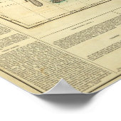 カナダの上下地図 ポスター (角)