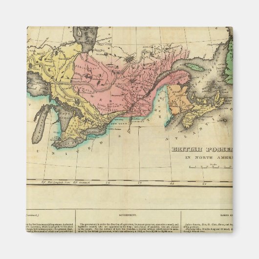 カナダの上下地図 マグネット (正面)