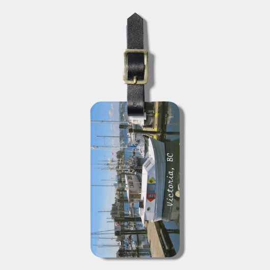 カナダの内部港、ビクトリアの紀元前に荷物のラベル ラゲッジタグ (正面縦)