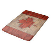 カナダの動揺してな木製のデザインのヴィンテージの旗 バスマット (アングル)