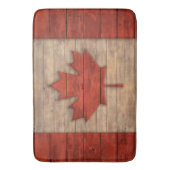カナダの動揺してな木製のデザインのヴィンテージの旗 バスマット (正面縦)