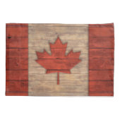 カナダの動揺してな木製の一見のヴィンテージの旗 枕カバー (裏面)