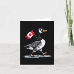 カナダの動物と一緒に写った素敵な写真(クールなアヒル付き) カード
