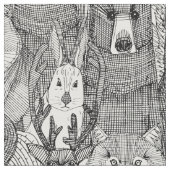 カナダの動物白黒 ファブリック (クローズアップ)