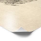 カナダの古楽譜マップ フォトプリント            (角)