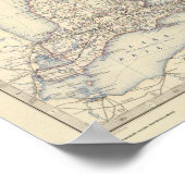 カナダの合成地図 ポスター (角)