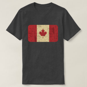 カナダの国動揺して旗 Tシャツ