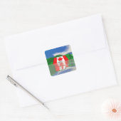 カナダの国旗の土地 スクエアシール (封筒)