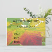 カナダの国旗の色をテーマにしたパーティーの招待状 招待状 (スタンド正面)