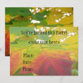 カナダの国旗の色をテーマにしたパーティーの招待状 招待状 (正面/裏面)