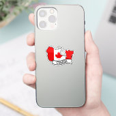 カナダの国旗地図 愛国心 カナダの誇り ワールドカップ シール (スマートフォン)