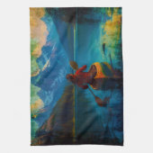 カナダの国際連合パドラーとカヌー キッチンタオル (縦)