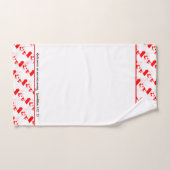 カナダの地図カスタマイズ聖なる書物、 経典メープルリーフ バスタオルセット (ハンドタオル)