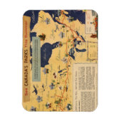 カナダの地図 – カナダの公園 マグネット (縦)