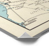 カナダの地図 – カナダ航空便ルート ポスター (角)