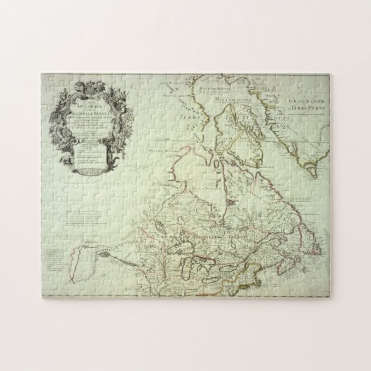 カナダの地図 ジグソーパズル (横)