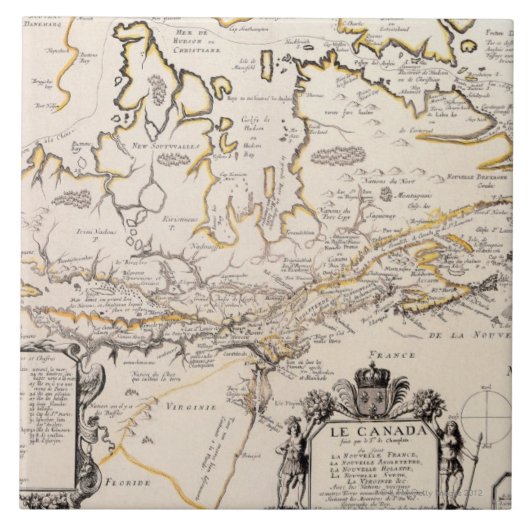 カナダの地図 タイル (正面)