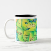 カナダの地図 ツートーンマグカップ (左)