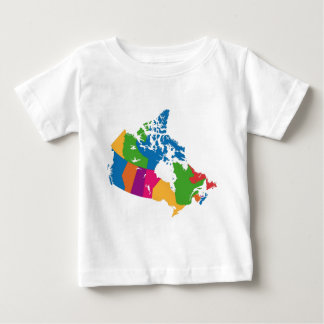 カナダの地図 ベビーTシャツ