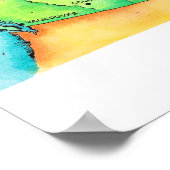 カナダの地図 ポスター (角)