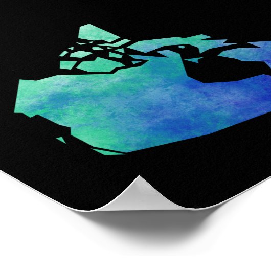 カナダの地図 ポスター (角)