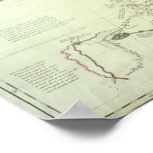 カナダの地図 ポスター (角)