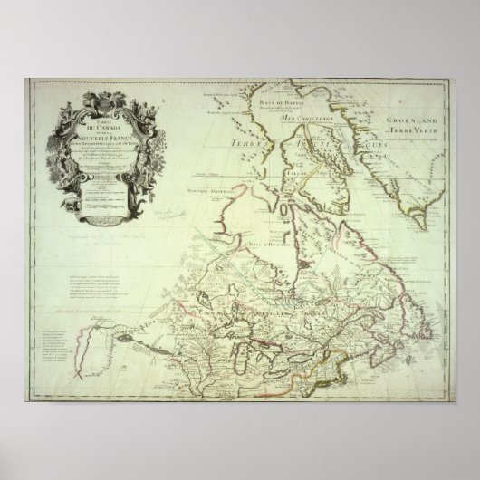 カナダの地図 ポスター (正面)