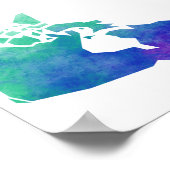 カナダの地図 ポスター (角)