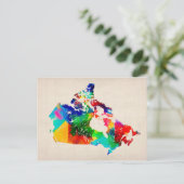 カナダの地図 ポストカード (スタンド正面)