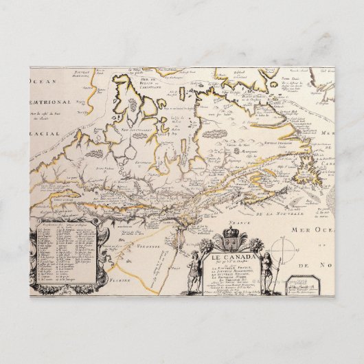 カナダの地図 ポストカード (正面)