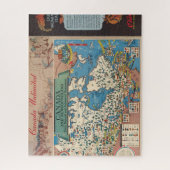 カナダの地図 – 天然資源と産業資源 ジグソーパズル (縦)