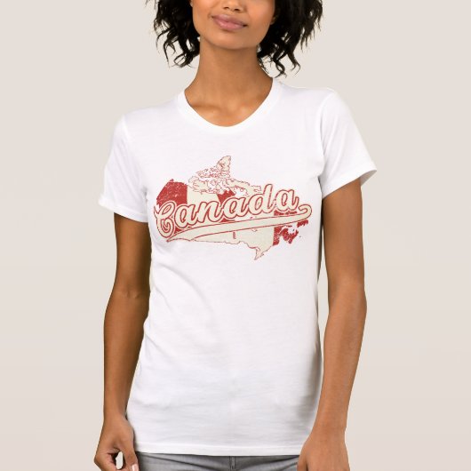 カナダの地図 Tシャツ (正面)
