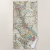 カナダの地域の地図 ビーチタオル (正面)