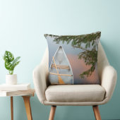 カナダの夕日の湖にカヌー クッション (椅子)