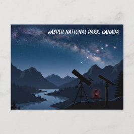 カナダの夜空 ジャスパー国立公園 ポストカード