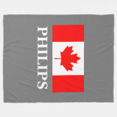 カナダの大きなフラグカスタムの色フリースブランケット フリースブランケット (正面(横))