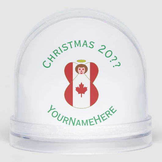 カナダの天使クリスマスフラグ パーソナライズ (正面)