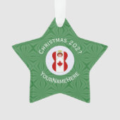 カナダの天使クリスマスフラグ パーソナライズ オーナメント (正面)