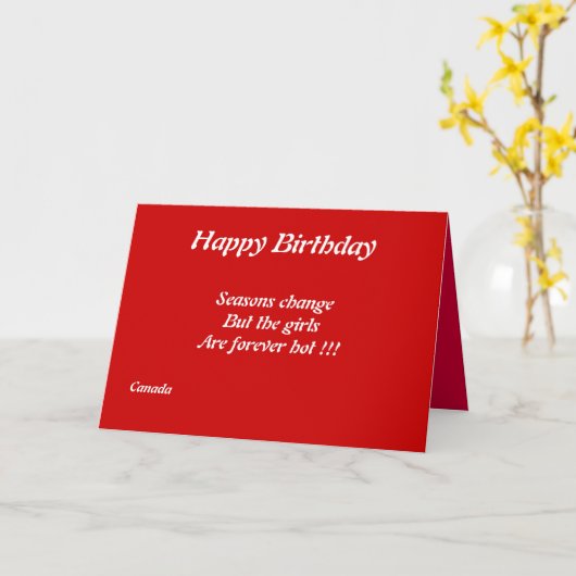 カナダの女の子の誕生日グリーティングカード カード (黄色い花)