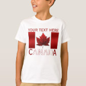 カナダの子供のワイシャツのカナダの旗の子供の記念品の上 Tシャツ (正面)
