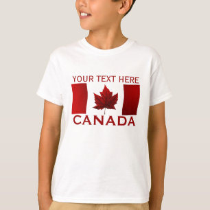 カナダの子供用シャツ カナダ国旗 子供用スウェットシャツ Tシャツ