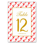 カナダの宴会 結婚式の祝賀会 テーブルナンバー (裏面)