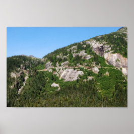 カナダの山腹のユーコン列車 ポスター