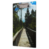 カナダの峡谷を渡るフットブリッジ クリップボード (左)