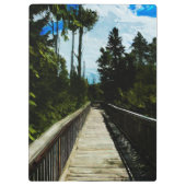 カナダの峡谷を渡るフットブリッジ クリップボード (裏面)