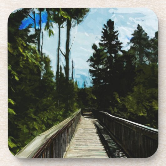 カナダの峡谷を渡るフットブリッジ コースター (正面)