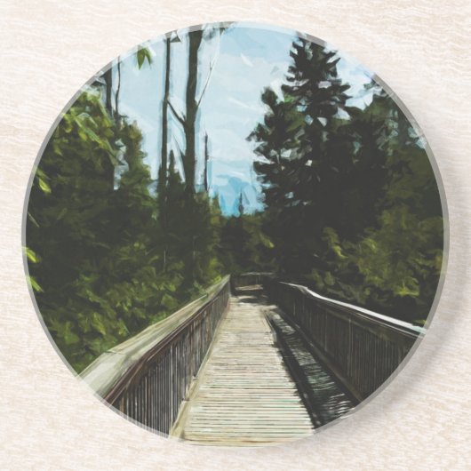 カナダの峡谷を渡るフットブリッジ コースター (正面)