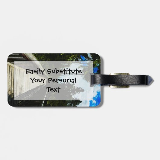 カナダの峡谷を渡るフットブリッジ ラゲッジタグ (裏面横)