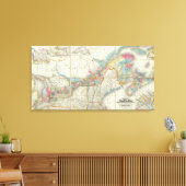 カナダの州地図 キャンバスプリント (インサイチュ (リビング))