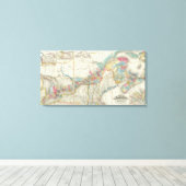 カナダの州地図 キャンバスプリント (インサイチュ (ウッドフロア))